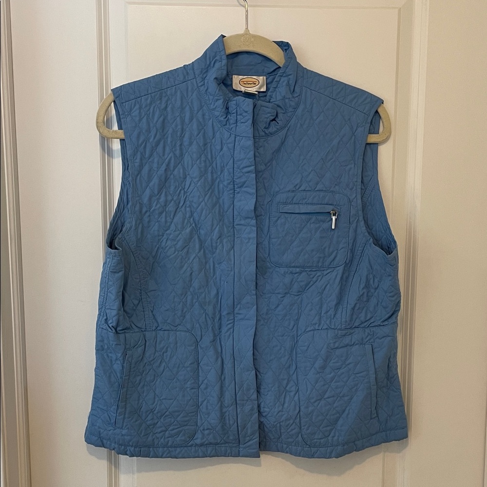 Talbots Sky Blue Quilted Vest